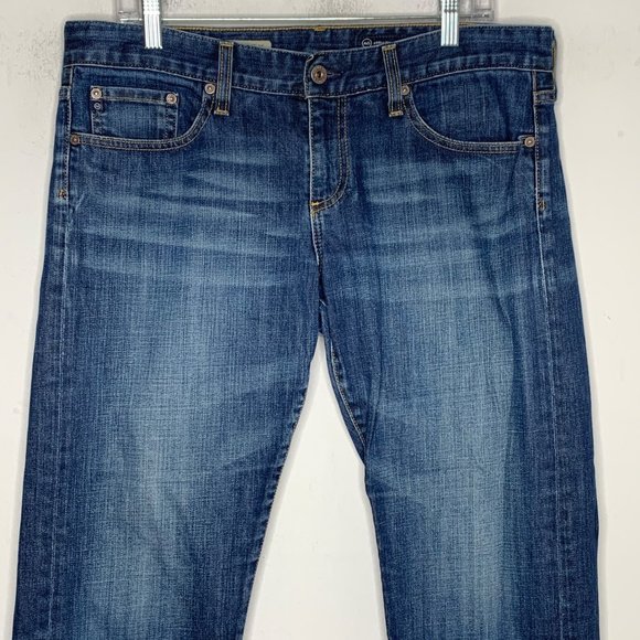 Adriano Goldschmeid The Tomboy Crop Jeans Size 32 Relaxed Straight Blue Denim - Picture 3 of 9